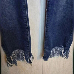 Lucky & Blessed Women's 5‎ Pockets Jeans Denim Frayed Hem Ankle Skinny Size 18